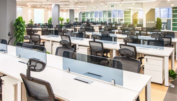 Office cleaning service by Cleanie in progress
